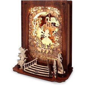 3D Puzzle Story Book Lamp 3D LED Night Light Wood